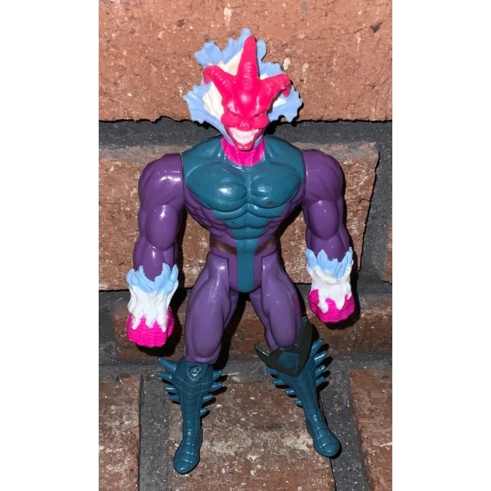 Vintage Marvel Ghost Rider Zarathos Action Figure Toy Biz 1990s Purple Teal